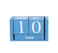 1 bloc de calendrier en bois - 9,5 x 5 x 4,3 cm | Bloc de calendrier pour bureau | Blocs d'affichage élégants du mois et de la date, décoration en bois réutilisable et accessoires de bureau pour ferme