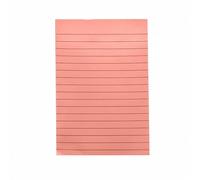 1 bloc de notes autocollantes lignées 4 x 6 avec lignes - 8 blocs lumineux de 50 feuilles/bloc transparent (H taille unique)