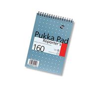 1 bloc-notes Pukka Pad Reporter's 160 pages 140 x 205 mm (couverture bleu métallique)