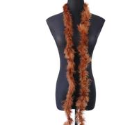 1 boa à plumes de dinde de 2 m - Plumes moelleuses - Pour sapin de Noël, mariage, bricolage, burlesque, carnaval, fête, costume des années 20, environ 10 g - Marron