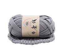 1 bobine de fil tressé à la main Zhouba - Tissu fantaisie, Polyester, gris, Taille unique