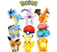 1 boîte/2 pièces Figurine d'action Pokémon Pokeball, Modèle de jouet d'animal de compagnie, Poupée déformée de Poke Ball, Figurine d'action de dessin animé, Modèle de Pokeball de monstre de poche, Cad