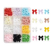 1 boîte 3D acrylique fleurs papillon ours ensemble ongles art formes décorations ongles accessoires art
