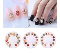 1 Boîte 3d Bricolage Mix Modèles Nail Art Autocollant Or Argent Bâton Goujons Pour Ongles Conception Breloques Manucure Nail Art Décorations Roue