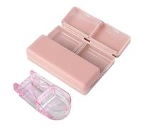 1 Boîte À Médicaments Portable, 1 Coupe-Médicaments, Boîte À Médicaments Pliable Magnétique, Boîte À Médicaments 7 Jours, Boîte À Médicaments Étanche, Boîte De Distribution De Médicaments