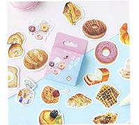 1 Boîte Autocollants Mignons Rappelez-vous Manger Le Petit Déjeuner Set Bread Food Adhésif Scrapbooking Décoration Stickers Journal