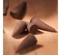 1 boîte de 10 pièces d'encens cônes faits à la main, patchouli, musc blanc, encens et myrrhe, pomme et cannelle, sapin, ylang-ylang. Encens pour la purification des énergies négatives et l'assainissem