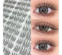 1/boîte de 120 paquets de faux cils en vison naturel russe 3D individuel extension de cils grappes outil de maquillage gros cils