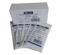 Qualicare Lot de 25 bandes (5 paquets) adhésives hypoallergéniques et stériles, 3 x 75 mm, pour sutures et traitement des plaies