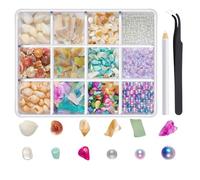 1 boîte de breloques 3D pour ongles en résine à ruban mixte strass accessoires décorations art décoration résine accessoires nail art