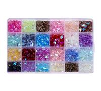 1 boîte de breloques pour ongles 3D avec fond plat en strass pour le bricolage, accessoires d'ongles, convient pour les amateurs d'ongles