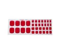 1 boîte de décalcomanies en gel de couleur unie pour ongles d'orteils, application facile, essentiel pour femmes et filles