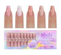 1 boîte de faux ongles artificiels à coller sur les ongles nus à presser sur les ongles en gel français