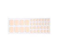 1 boîte de faux ongles en gel de couleur unie pour les orteils, manucure, facile à utiliser, décalcomanies, indispensables pour les femmes et les filles