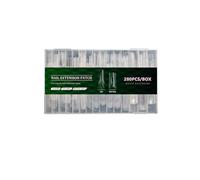 1 boîte de pointes d ' extension d ' ongles ovales en forme de Sandwich pour un ajustement naturel, des matériaux ABS confortables, une longue tenue pour les ongles de mariage