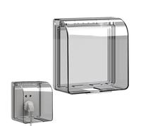 1 boîte de protection pour prise de courant britannique pour la sécurité des bébés et des animaux domestiques, noir et transparent, autocollant de type 86 pour prise de courant électrique, étanche