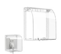 1 boîte de protection pour prise de courant britannique pour la sécurité des bébés et des animaux domestiques, transparent et auto-adhésif de type 86 pour prise de courant électrique, étanche,
