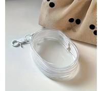 1 boîte de rangement portable en PVC transparent avec porte-clés - Organisation des écouteurs, câbles de données, petits accessoires pour voyage et usage quotidien (blanc)