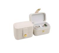 1 boîte de rangement portable for bijoux, petite voyage, mini support for bagues, for plusieurs boucles d'oreilles(White)