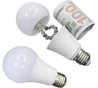 1 boîte de rangement pour ampoule blanche, boîte de rangement réaliste pour ampoule cachée, compartiment caché sécurisé, dérivation d'ampoule, coffre-fort caché pour produits coffres-forts