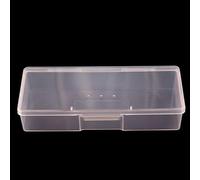 1 boîte de rangement rectangulaire en plastique pour ongles - Pour polissoir, limes, pinces, pinceaux, outil de manucure
