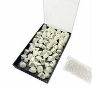 1 boîte de réparation de fausses dents couronne dentaire, facettes antérieures, faux couronne de dents avec perles thermiques pour fixation ou bricolage