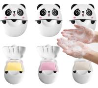 1 boîte de savon portable en forme de mini panda, feuilles de papier de savon jetables solubles dans l'eau pour le lavage des mains et le bain parfumés pour l'extérieur, les voyages, le shampooing