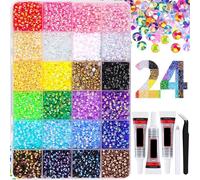 1 boîte de strass scintillants en résine de couleur gelée de 3 mm à dos plat pour décorations d'ongles à dos plat