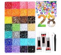 1 boîte de strass scintillants en résine de couleur gelée de 3 mm à dos plat pour décorations d'ongles à dos plat