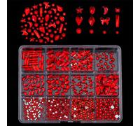 1 boîte d'ongles 3D à dos plat en strass pour femme - Décoration des ongles - Projets d'art - Embellissement artisanal