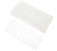 1 Boîte Kit de Faux Ongles Abs Blanc, Couverture Complète et Demi | Application Facile, Coupe Aisée, Tenue Uniforme sans Séparation ni Traces, pour Tailles Variées, Fête et Bar