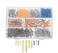 1 Boîte Kit de Vis et Chevilles Murales Auto-taraudeuses | Acier au Carbone et Caoutchouc, Puissance de Maintien Renforcée, Assortiment Multifonction pour Murs Robustes