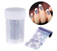 1 Boîte Laser Ongles Feuilles Symphonie Holographique Serie Fleur Holo Etoile Transfert Ongles Autocollant Manucure Nail Art Decorations
