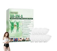 1 Boîte Moringa Patchs Minceurs 10 en 1, Patch Nano Microneedle Minceur avec Berbérine & NAD+, Ingrédients Naturels, Raffermir Peau, Facile à Appliquer, Idéal pour Homme et Femme (1 Boîte)
