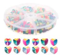 1 Boîte Perles Cœur Arc-en-ciel en Pâte Polymère pour Bijoux DIY