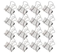 1 Boîte Pince Métallique Multifonction 19mm pour Dossiers et Reçus | Métal Argenté Poli, Poignée Robuste, Clipsage Rapide, Usage Comptabilité et Enseignement, Autocollants