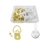 1 boîte Triangle D-Ring Suspendu Peinture À L'huile Miroir Cadre Photo Cintre Art Travail Photo Mur Crochet Avec Vis Assortiment Kit Ensemble pour Photos(Box B)