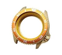 1 boîtier de Montre NH35 42 mm, Lunette en Aluminium argentée/Noire, Compatible avec Le Cadran NH36, Verre Saphir, Bracelet de 22 mm(129 Gold)