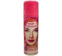 1 bombe couleur cheveux temporaire rose flashy pink 125 ml - spray colorant laque - set accessoire fete deguisement et carte Rose