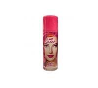 1 bombe couleur cheveux temporaire, rose flashy pink 125 ml - spray colorant, laque - set accessoire fete, deguisement et carte
