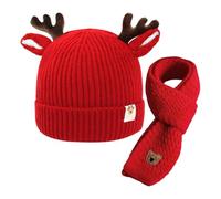 1 Bonnet Tricoté Et 1 Écharpe Tricotée, Produits Thermiques Pour Enfants, Écharpe Coupe-Vent, Joli Bonnet Pour Enfants, Bonnet Élastique Doux
