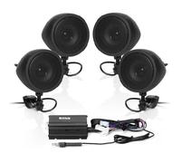 1 BOSS AUDIO SYSTEMS MCBK470B, kit avec 1 amplificateur et 4 haut-parleurs noires 7,6 cm 3"", weatherproof, motos, 1 kit