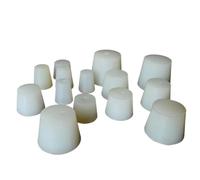 1 bouchon de fermenteur solide en silicone avec trou pour robinet de laboratoire et kit de fabrication de vin résistant aux alcalins (taille 12 avec trou)