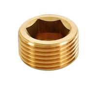 1 bouchon d'extrémité à tête hexagonale for tuyau en laiton à filetage mâle, adaptateur de connecteur de raccord en cuivre 1/2" 3/4"(Brass plug,3/8inch)