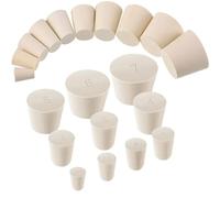 1 bouchon en caoutchouc solide blanc 000#-13# - Bouchon d'étanchéité à pousser - Bouchon de laboratoire - Bouchon conique - Différentes tailles - Kit de fabrication de vin (8 et 1 pièce)