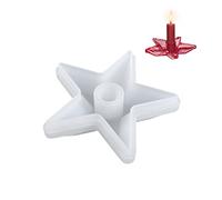 1 bougeoir en forme d'étoile à 5 branches - Moule en silicone - Bougeoir en forme d'étoile à cinq branches - Moule en résine époxy pour bougeoirs DIY - Savon fait à la main - Éclairage d'intérieur