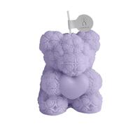 1 bougie parfumée en forme d'ours de rose, bougie en cire de soja pour anniversaire, maison, chambre à coucher, fête (violet)