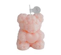 1 bougie parfumée en forme d'ours de rose, bougie en cire de soja pour anniversaire, maison, chambre à coucher, fête (rose)