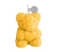 1 bougie parfumée en forme d'ours de rose, bougie en cire de soja pour anniversaire, maison, chambre à coucher, fête (jaune)