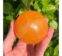 1 boule de cristal calcite orange rayée 5 à 6 cm for la décoration intérieure Gemstone Stone